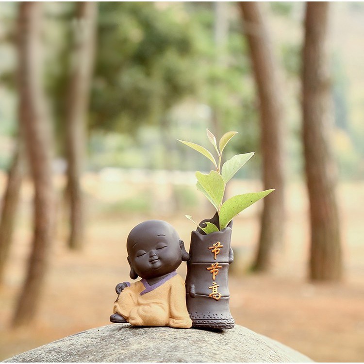 KHUYẾN MÃI LỚN Tượng Chú Tiểu Bên Cành Tre