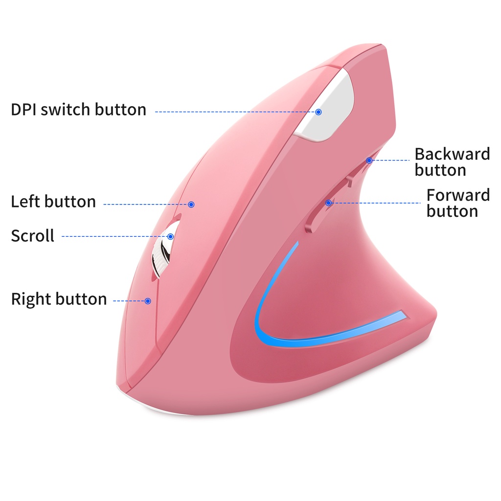 Chuột Quang Không Dây 6D 2.4G Sạc Pin 800 / 1200 / 1600 DPI Dùng Để Chơi Game Chuột Máy Tính Chuột Quang Không Dây