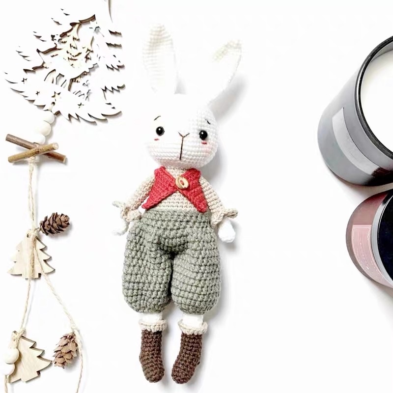 DIY Gói Nguyên Liệu Móc Len Thỏ Dễ Thương   - Quà Tặng Handmade Tự Làm [Có hướng dẫn]
