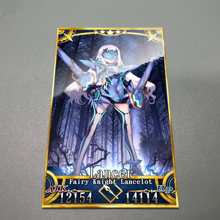 Thẻ bài custom card bánh xốp anime Fate/Grand Order FGO để sưu tầm tự chọn Fairy Knight Lancelot