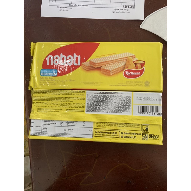 BÁNH XỐP PHÔ MAI NABATI 130g