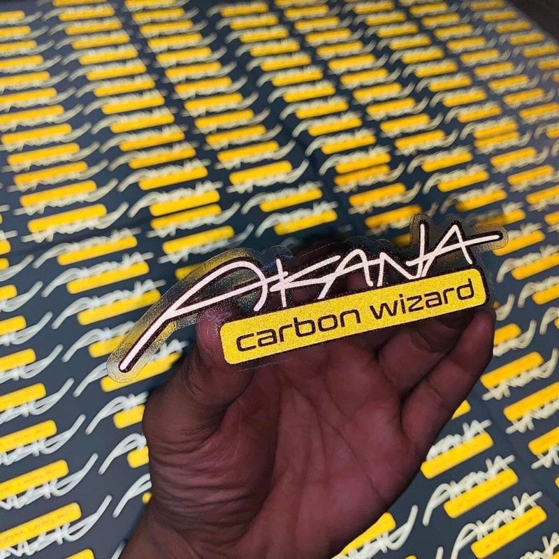 Tem AKANA carbon wizard phản quang chính hãng decal 3M công nghệ in cộm Nhật Bản trang trí xe hơi, xe máy, nón bảo hiểm
