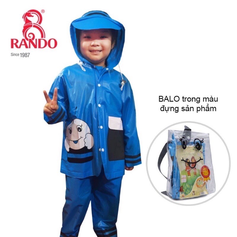 ÁO MƯA BỘ TRẺ EM CAO CẤP RANDO