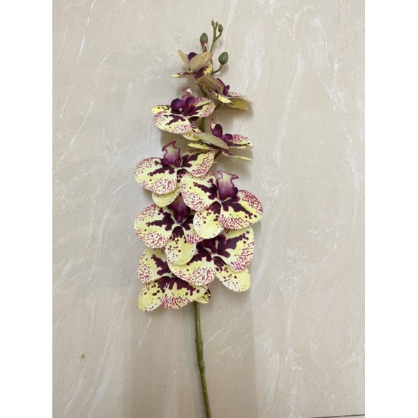 Hoa lan -Lan hồ điệp loại cao cấp làm bằng cao su phủ gân siêu xinh iu(đẹp như hoa thật)