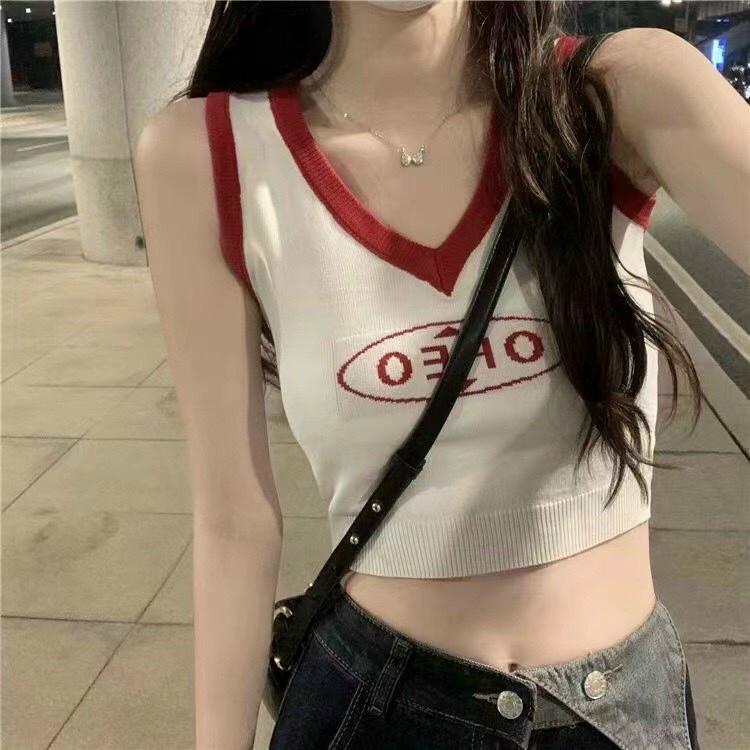 Áo Bra 3 Lỗ Cổ Tim Dáng Croptop Oreo 8008 Chất Len Tăm Mềm Mát