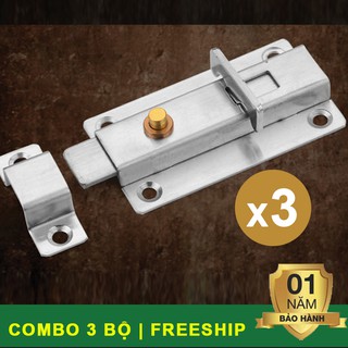 Khóa chốt sập inox 304 cao cấp - combo 3 bộ freeship