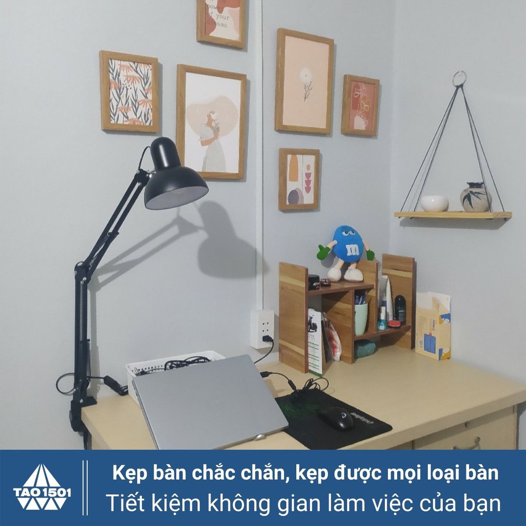 Đèn Kẹp Bàn Học, Đọc Sách, Làm Việc PIXAR. Kẹp Bàn Chắc Chắn. Bóng LED Chống Cận Bảo Vệ Mắt