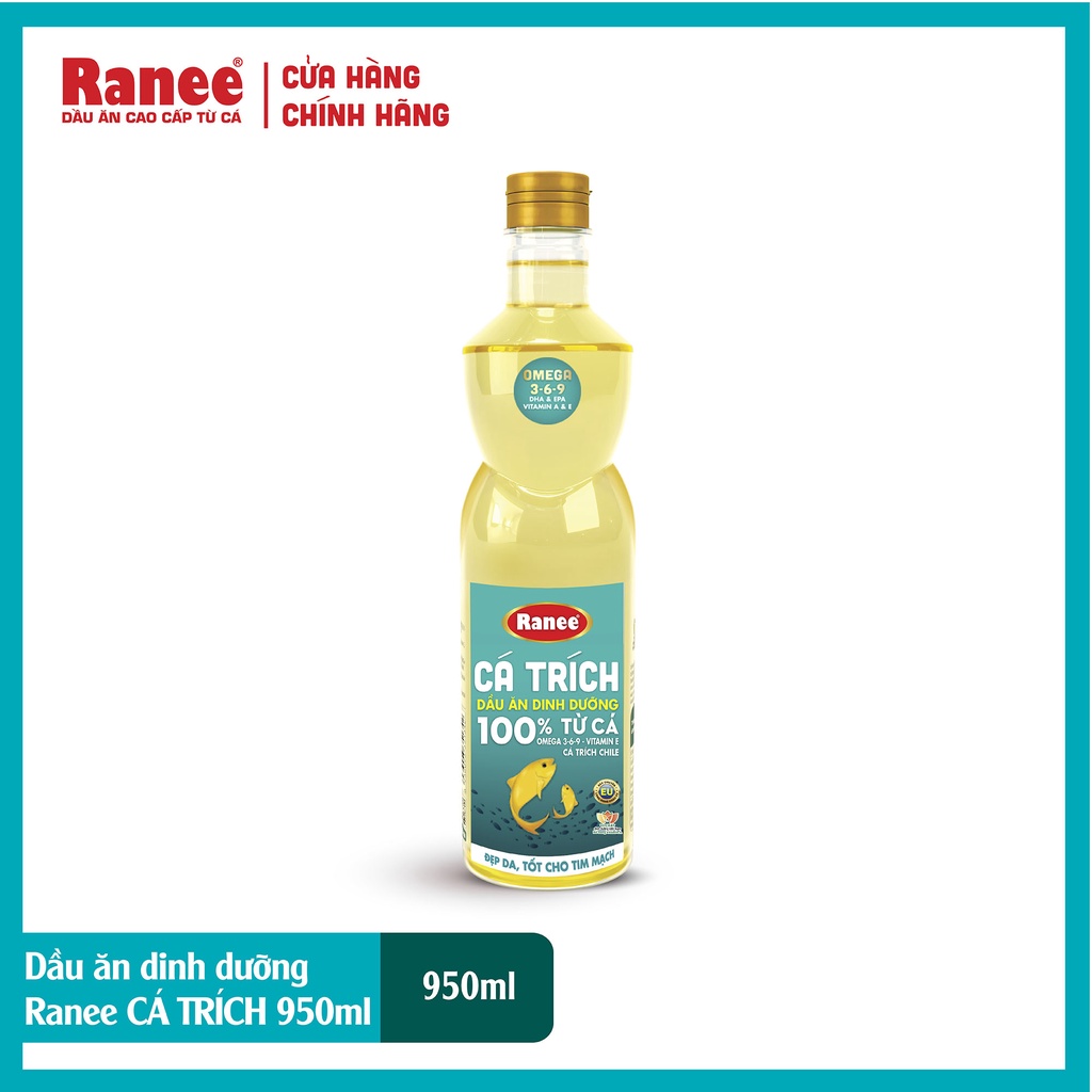 Dầu ăn dinh dưỡng Ranee CÁ TRÍCH 950ml