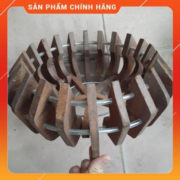 VNUA -  Mẫu chậu đĩa trồng lan gỗ căm se đk 20cm