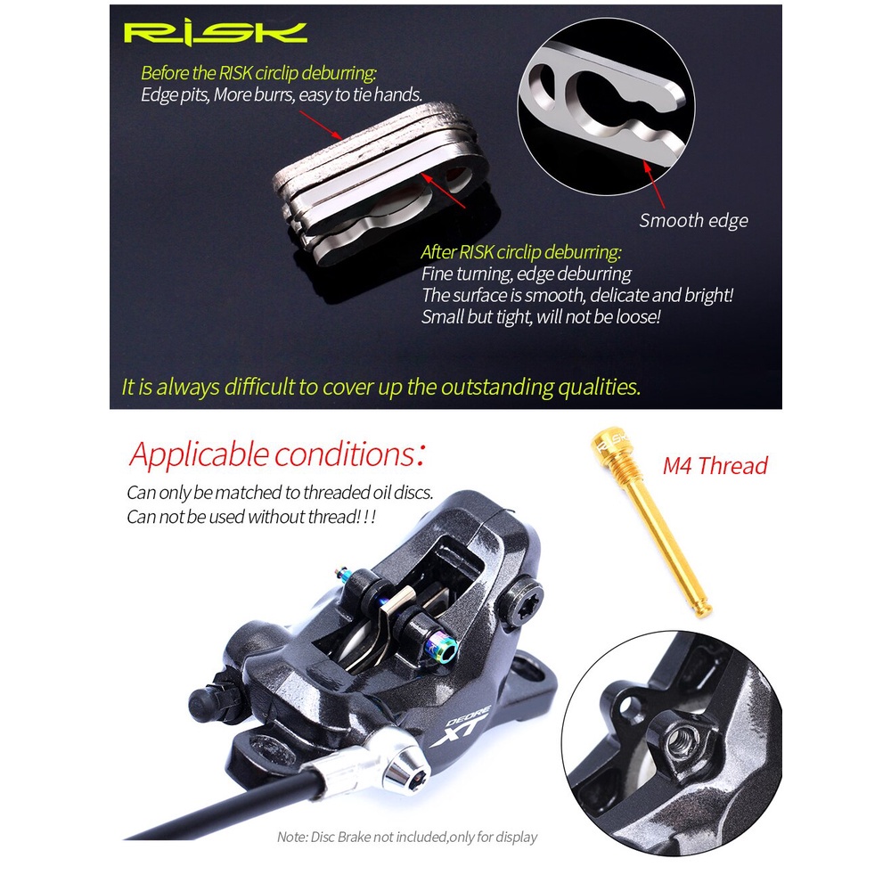 Bộ ốc vít M4 bằng hợp kim titan cho đĩa phanh xe đạp