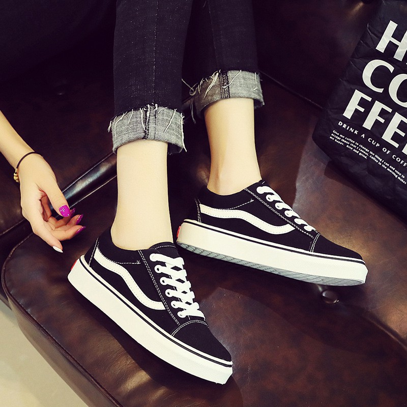 (SIÊU RẺ) GIÀY SNEAKER VAN KẺ SỌC TRẮNG NAM NỮ HỌC SINH ĐẾ ÊM GIÀY ĐÔI GIÁ RẺ HOT TREND