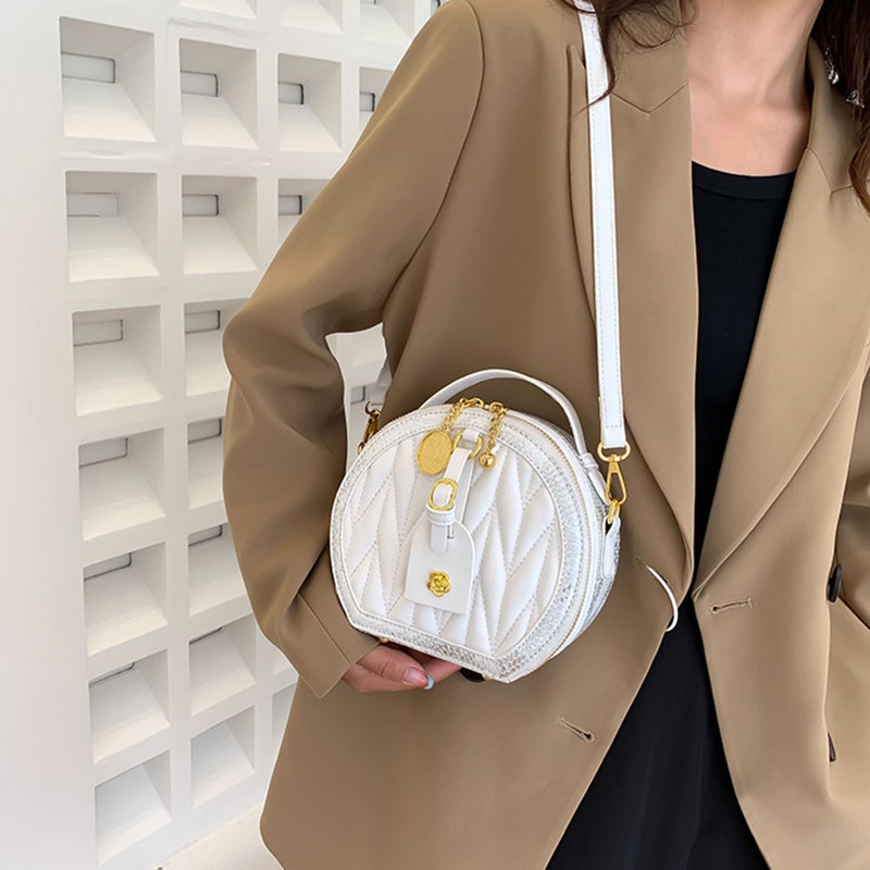 Túi Đeo Chéo Hình Tròn Nhỏ Thời Trang Cho Nữ