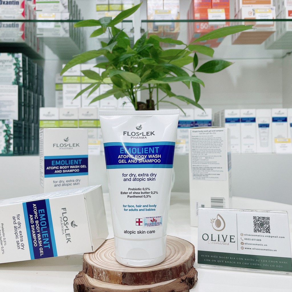 [CHÍNH HÃNG - FREESHIP] Sữa tắm gội dịu nhẹ cho bé FlosLek Emolient Atopic Body Wash Gel And Shampoo 150ml | BigBuy360 - bigbuy360.vn