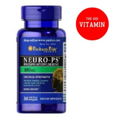 Bổ não, cải thiện trí nhớ Puritan's Pride NeuroPS Phosphatidylserine 100mg 30 viên