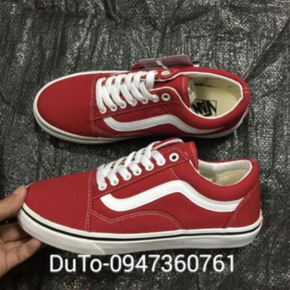 G [SALE SỐC] Giày vans old skool đỏ tươi size 36->43 NAM NỮ :)) '