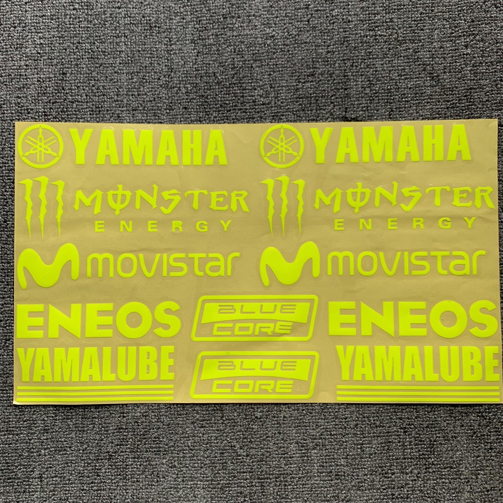Miếng Dán Phản Quang Màu Xanh Lá/Bạc Phản Quang Cho Xe YAMAHA SS110 Y100 SS2 Y80 Y15 F310 NVX R15