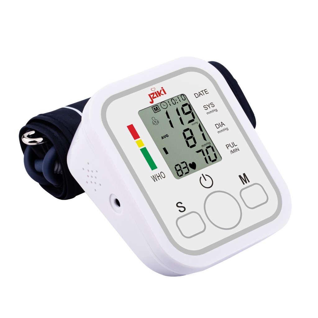 Máy đo huyết áp đo nhịp tim JZIKI, kiểm tra huyết áp hàng ngày, bác sĩ gia đình, bảo hành 2 năm