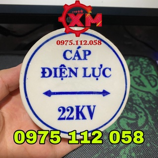 Mốc sứ cảnh báo cáp điên lực 22kv