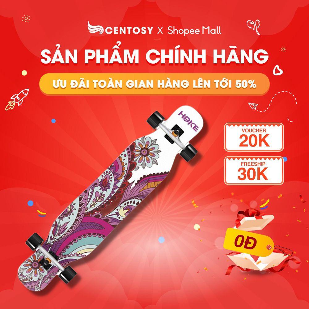 Ván Trượt Người Lớn Cao Cấp - Centosy Longboard HPKE 02 - In Hình Phong Cách