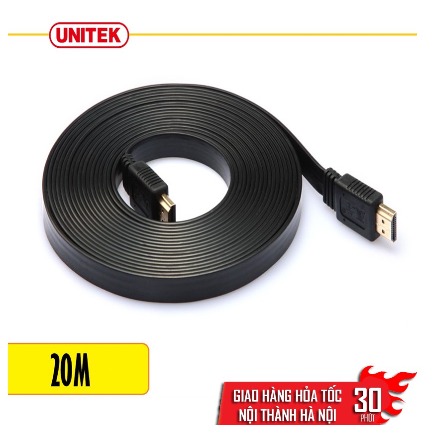 Cáp HDMI dẹt China 20m - Dây HDMI dẹt China 20m