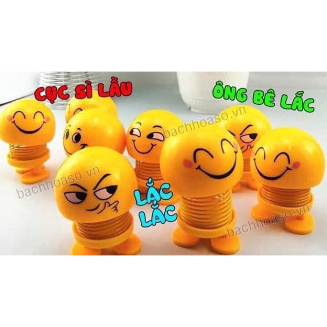 Thú nhún Emoji con lắc lò xo trang trí