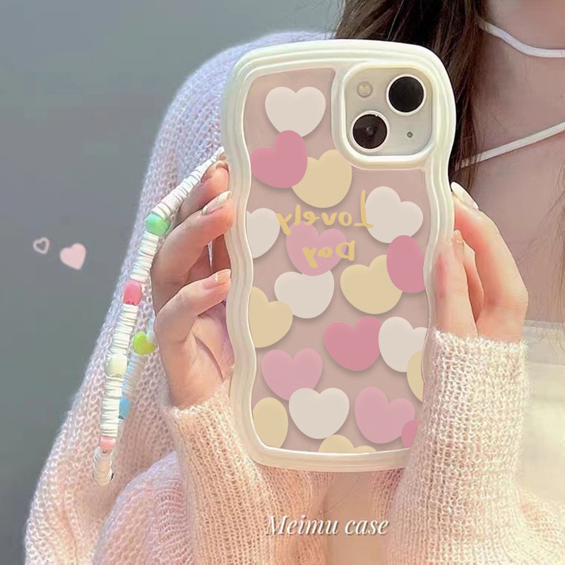 Ốp Điện Thoại Họa Tiết Trái Tim Đáng Yêu Cho Iphone13promax Apple 11/12 Xs XR 7/8Plus