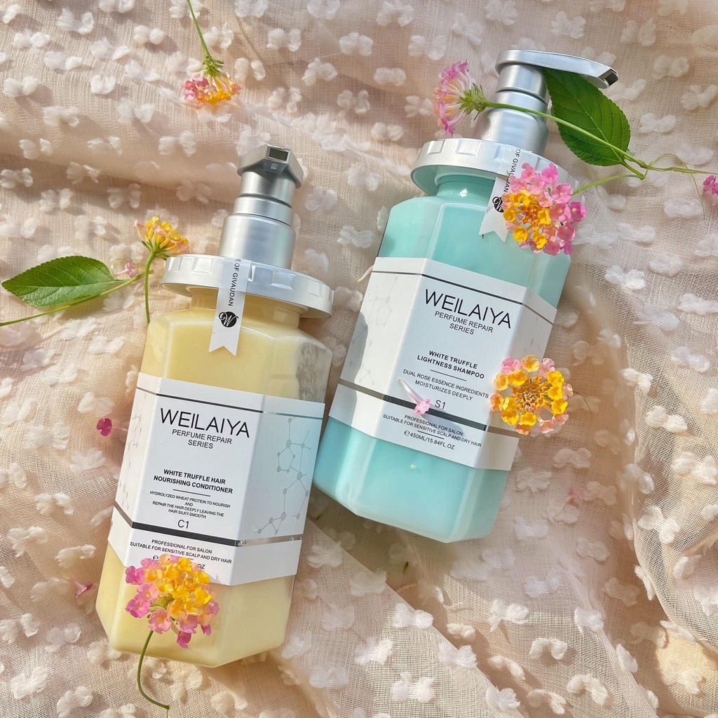 Bộ Dầu Gội Xả Phục Hồi Đa Tầng Nấm Truffle Weilaiya 450ml