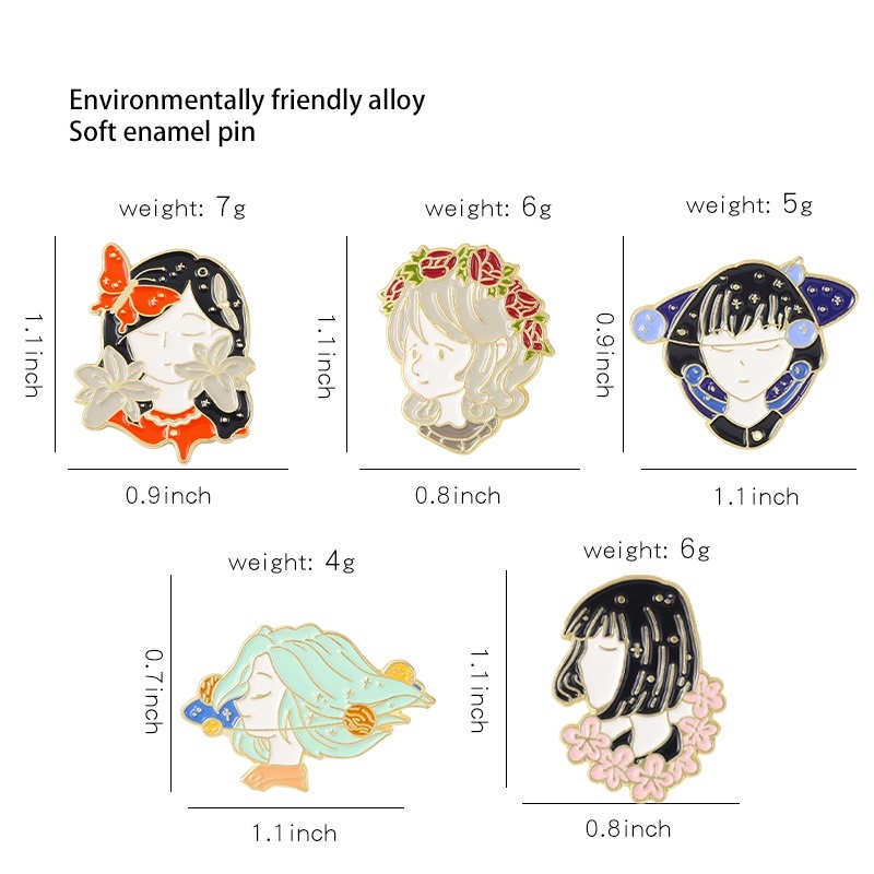 Pin cài áo Cute Girl cô gái mộng mer Space girl - GC178