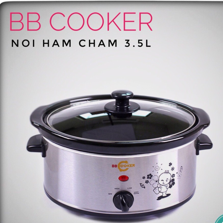 [Mã 229ELSALE hoàn 7% đơn 300K] NỒI NẤU CHÁO CHẬM BB COOKER 3,5l