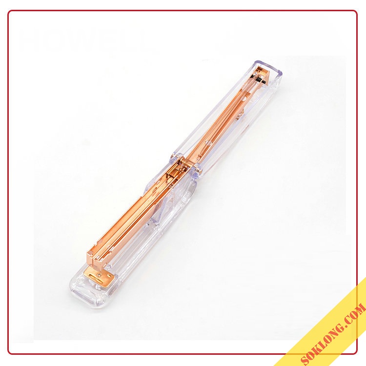 Dập ghim trong suốt xinh xắn dập 25 tờ giấy 80gsm Sổ KLONG, hộp 1000 ruột ghim