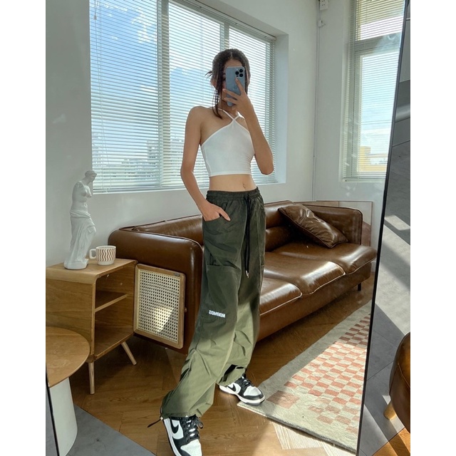 QUẦN DÙ FORM RỘNG - NYLON LOGO PANTS NORMOS