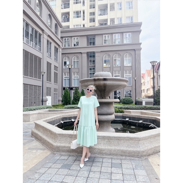 ĐẦM XANH KÈM TAG NƠ - BIMI