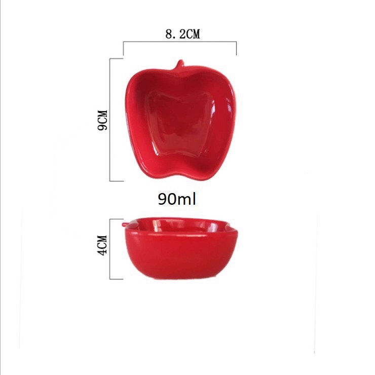 Chén Bát Sứ Ăn Dặm Hình QUẢ TÁO Cho Bé - Ăn dặm kiểu Nhật