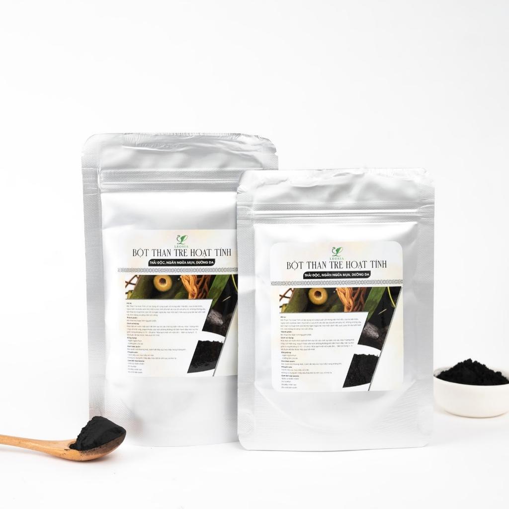 Than hoạt tính Leosia Organic trắng răng hữu cơ 100g - Dạng túi