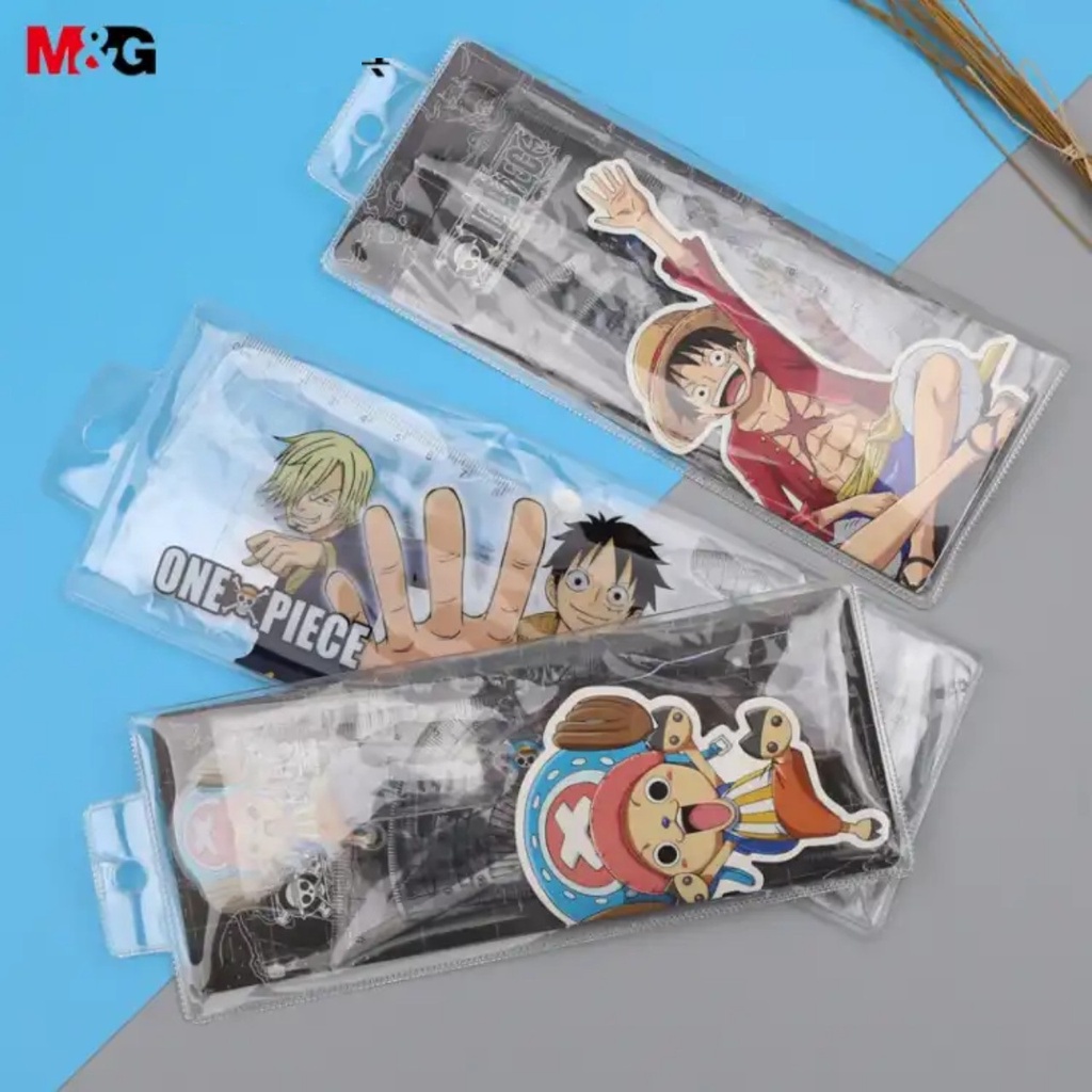 Thước bộ eke 4 sản phẩm One piece - M&amp;G QRLN 0444 / 0446 15cm/20cm - 1 bộ