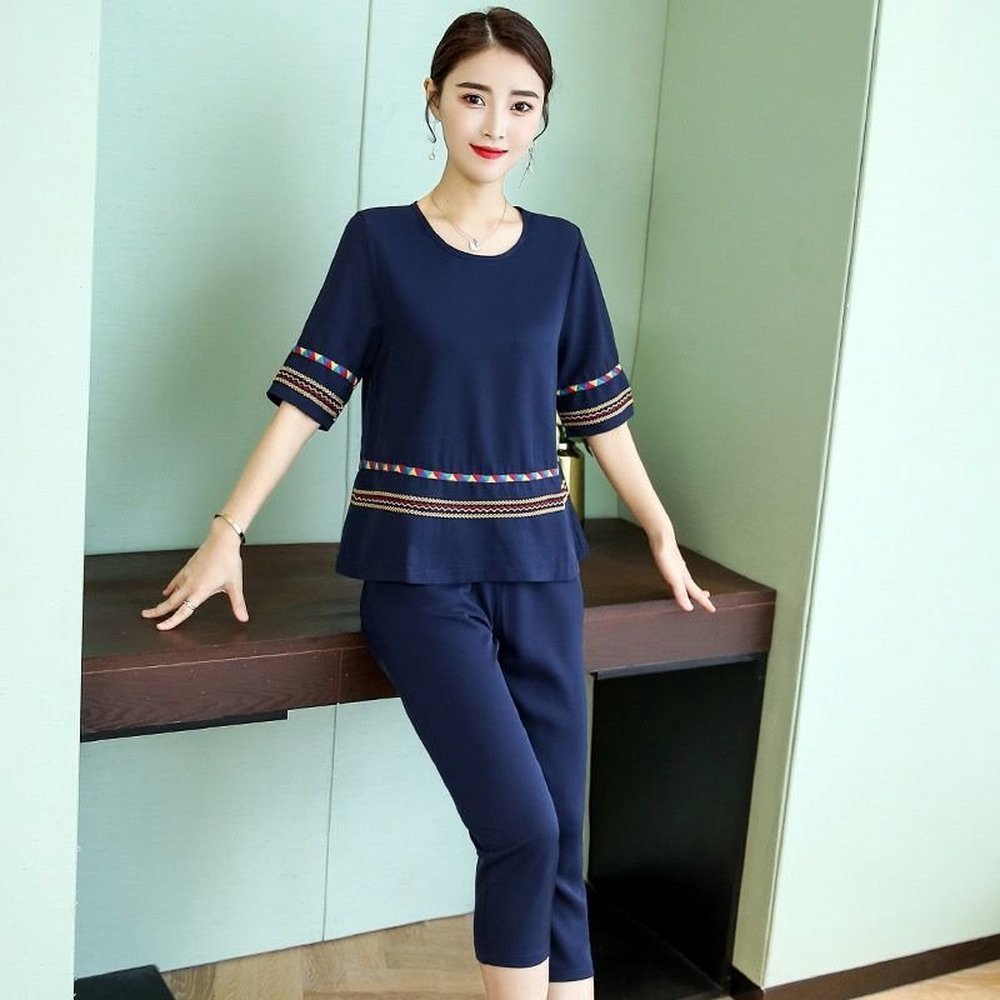 set đồ bộ ngắn tay form rộng phong cách năng động trẻ trung dành cho nữ | BigBuy360 - bigbuy360.vn