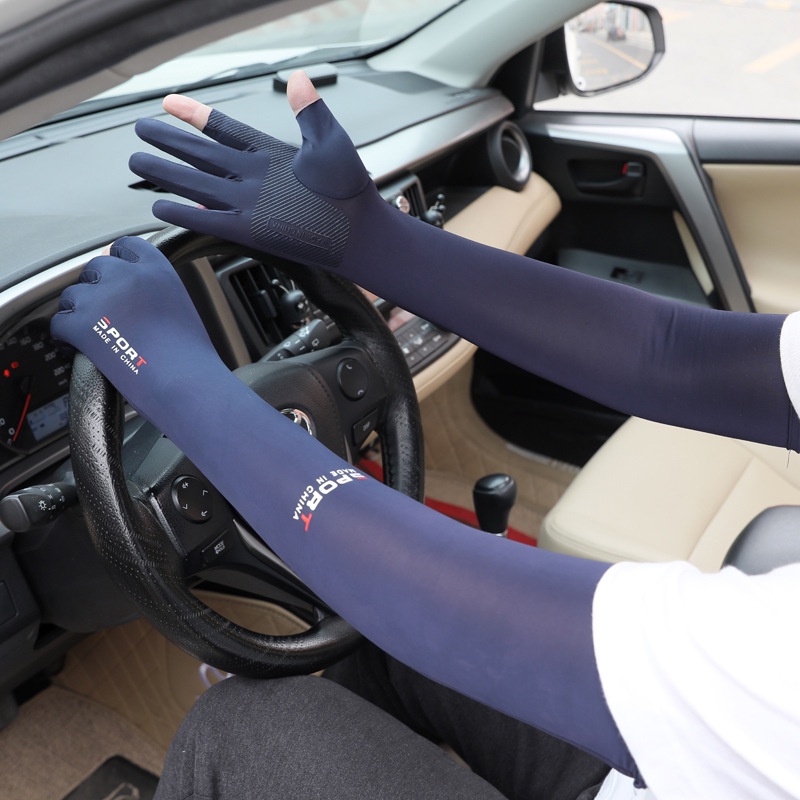 HV432 GANG TAY NAM NỮ HỞ NGÓN CHỐNG TIA UV, GANG TAY THỂ THAO SPORT CHỐNG TRƠN TRƯỢT