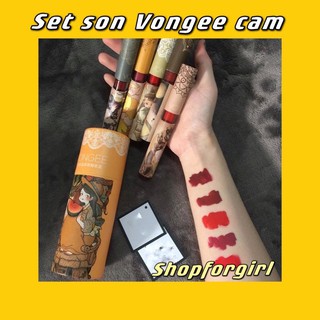 Set son Vongee 5 cây ( vỏ cam )