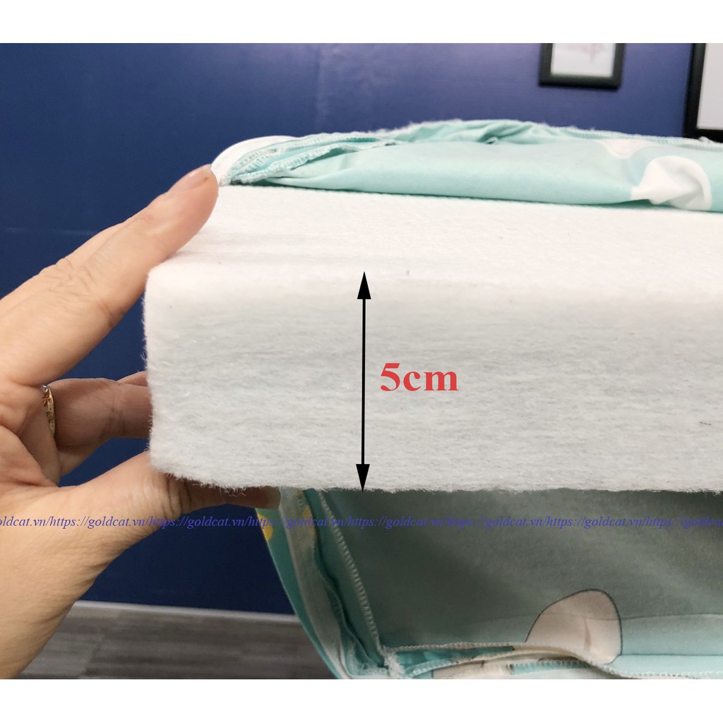 [TẶNG QUÀ]Đệm Cũi GOLDCAT Chất Liệu Bông Ép Đàn Hồi, Thoáng Khí Giúp Bé Có Giấc Ngủ An Toàn, Thoải Mái Kích Thước 73x110
