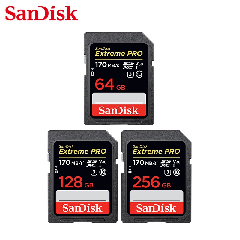 Thẻ Nhớ SanDisk Extreme Pro / Ultra 128 GB U3 / U1 SDHC SDHC SDHC 32G 64G 256G 512G 16GB Dành Cho Máy Ảnh