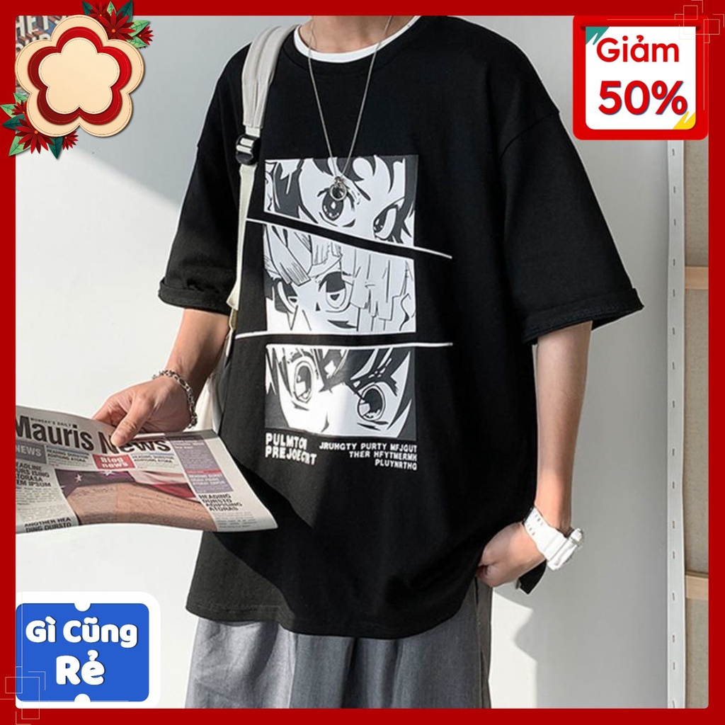 Áo phông in hình Anime 6 mắt Stormizy, áo phông nam nữ form rộng dáng Sweater Oversize