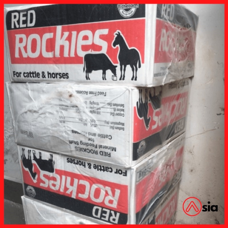 Đá liếm cho gia súc như dê, bò,... bổ sung khoáng chất hiệu Red Rockies viên 5kg