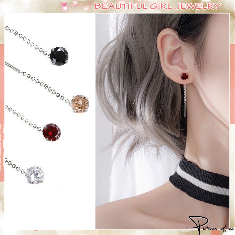 Bông Tai Mạ Bạc 925 Thời Trang Hàn Quốc Xinh Xắn Cho Nữ
