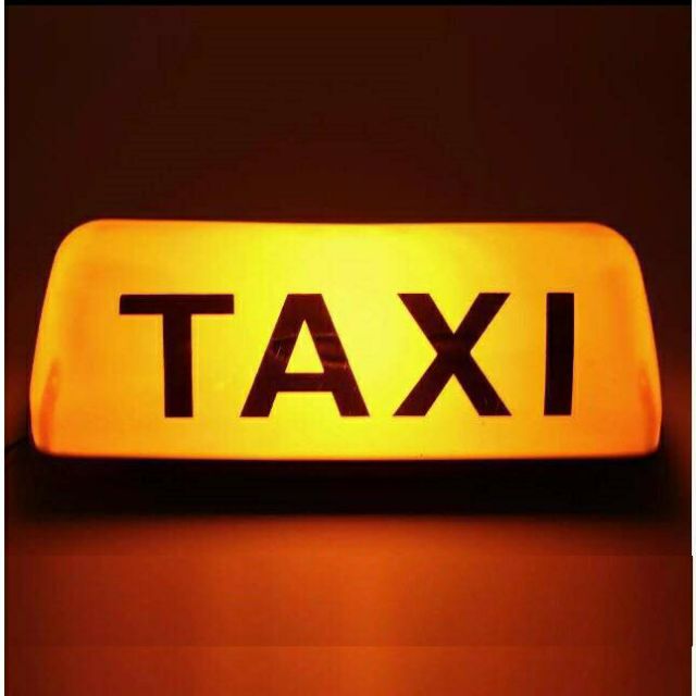 Mào taxi ô tô đế nam châm gắn nóc xe có đèn cỡ nhỏ sz 28cm