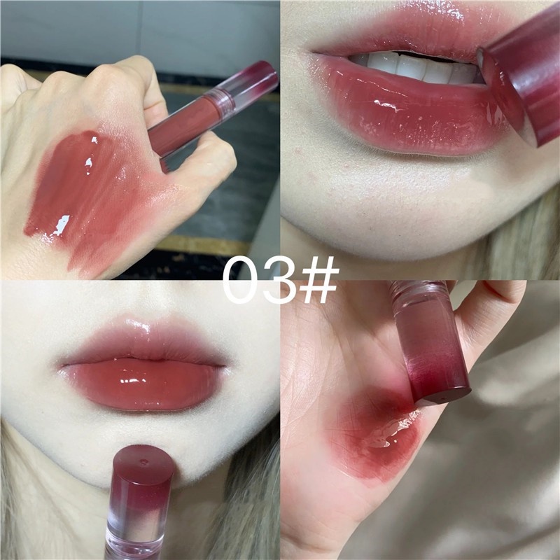 (2021Hàng Mới Về) Son bóng nội địa trung Oulesong Màu Nude Nhạt Mềm Mượt Nuôi Dưỡng Môi Chống Thấm Nước