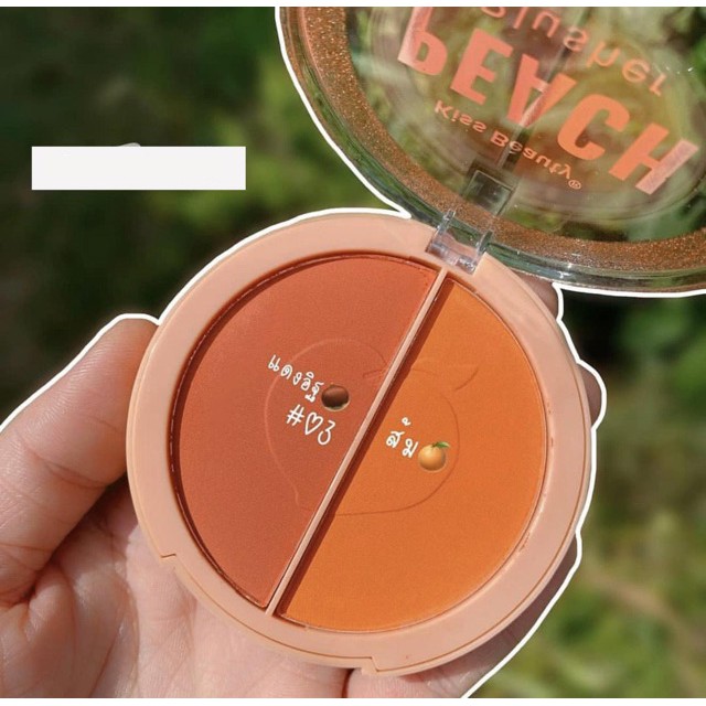 Phấn Má Tông Cam 2 NgănNoble trái đào PEACH Blusher | BigBuy360 - bigbuy360.vn