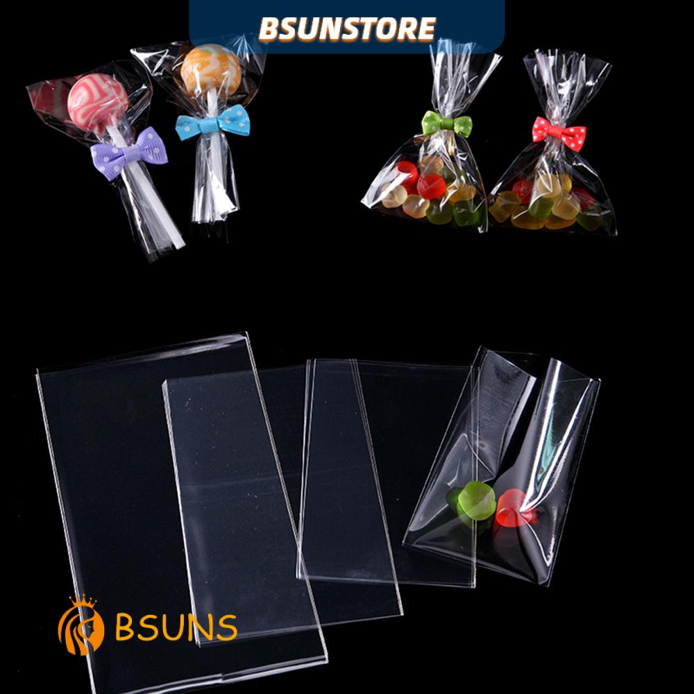 Set 100 túi nhựa trong suốt dùng đựng kẹo mút đa năng tiện lợi