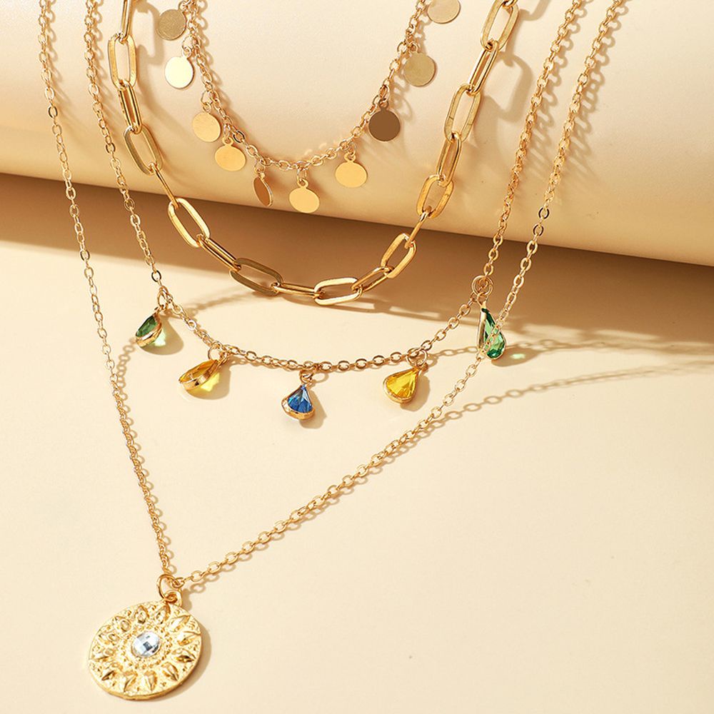 Vòng cổ choker nhiều lớp phối tua rua phong cách Hàn Quốc thanh lịch cho nữ