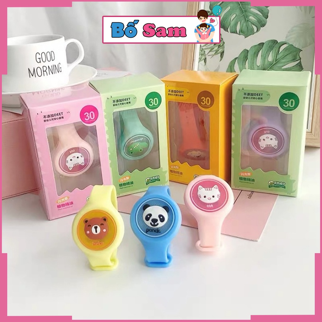 Đồng hồ tinh dầu đuổi muỗi phát sáng dễ thương nhiều hình cho bé Shop Bố Sam