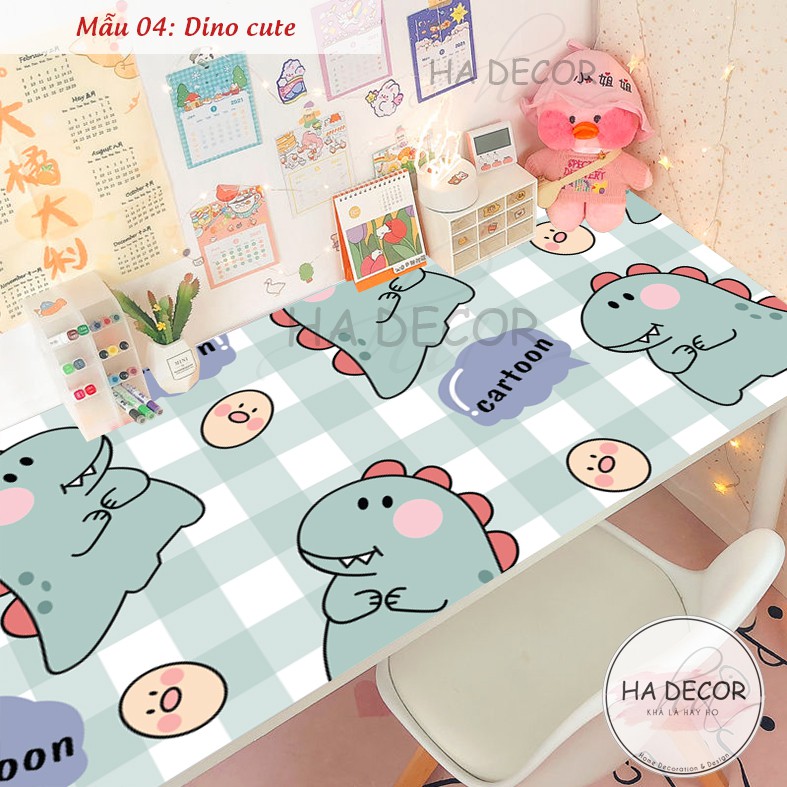 Miếng dán bàn học tự dính chống thấm nước - tấm dán trang trí bàn học nhiều mẫu siêu cute